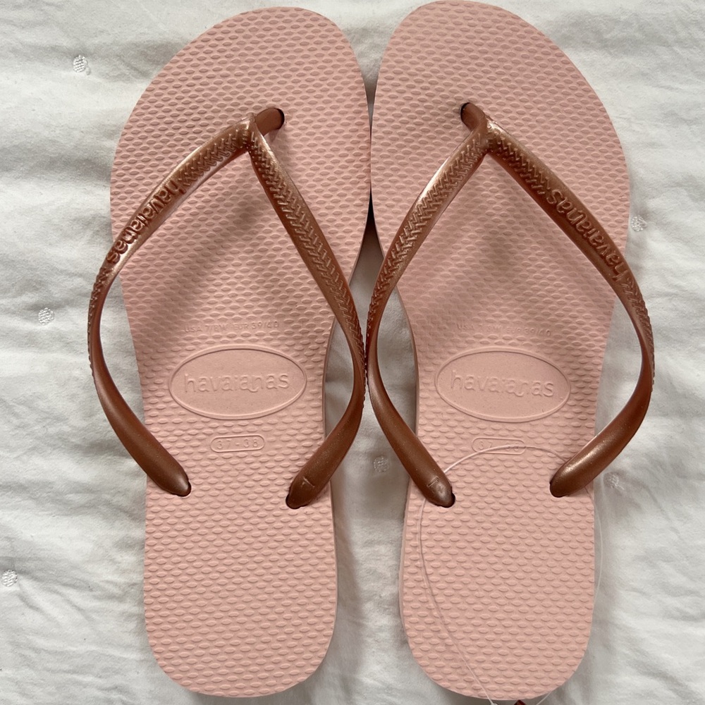 NWT ballet rose Havaianas slippers
